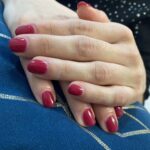 gel polish red nails